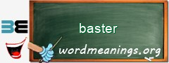 WordMeaning blackboard for baster